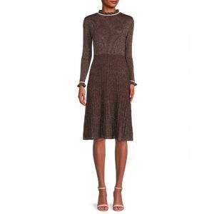 Nanette Lepore Metallic Tipped Sweater Dress size XL
